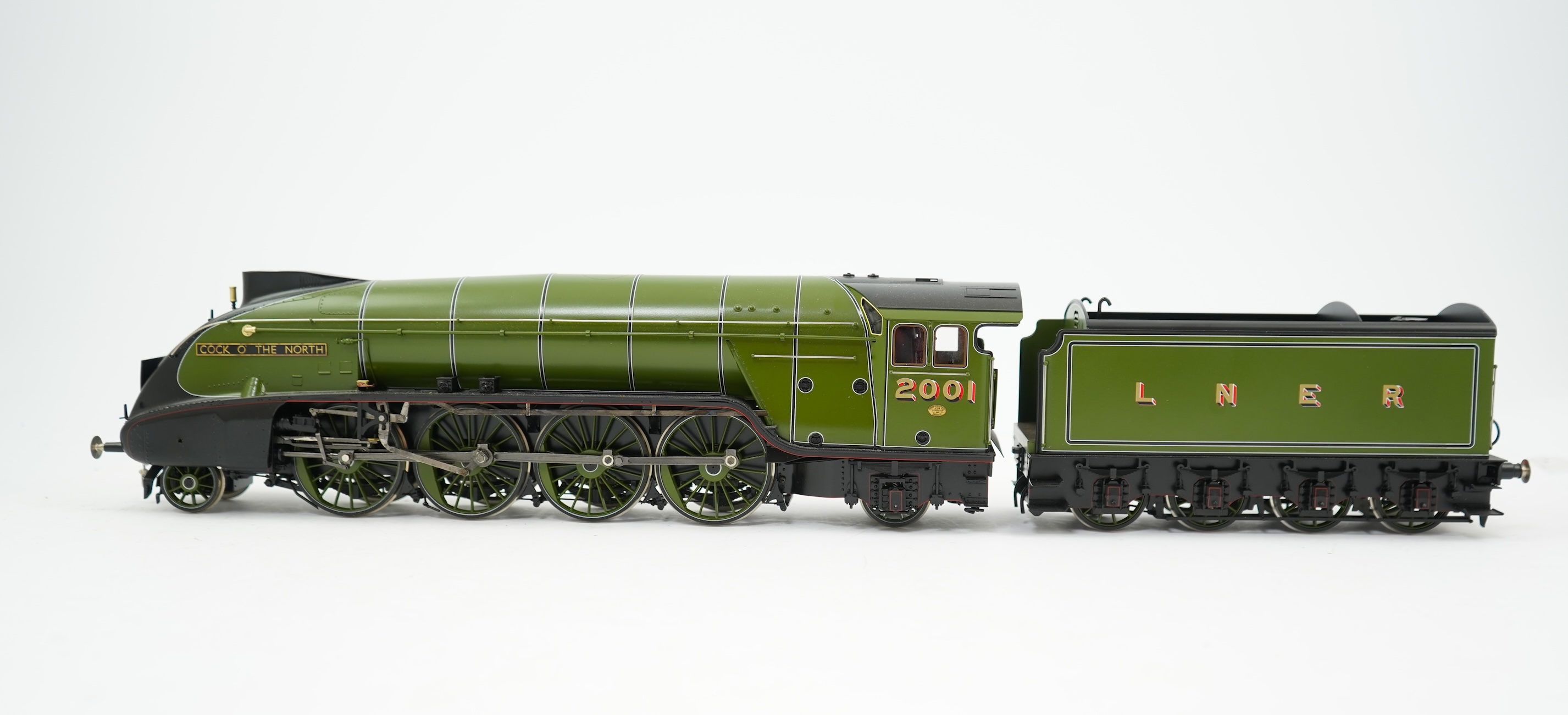 An 0 Gauge L H Lovelace & Co. by F M Models, model of LNER Class P2 Cock O’ The North, 2001 2-8-2 locomotive, powered for two rail operation, with original box.